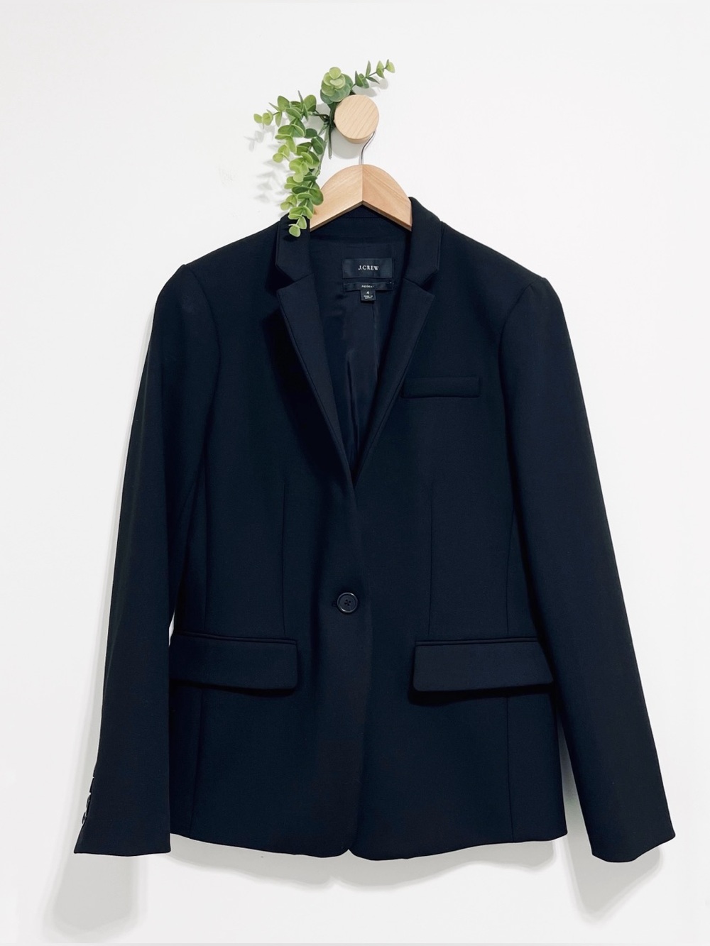 J. Crew Black Career Regent Workwear Classic Blazer